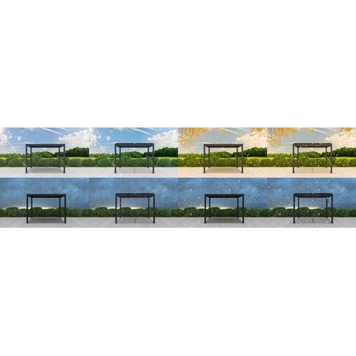Pergola Bioclimatique Aluminium Gris 300 X 300 X 218 Cm