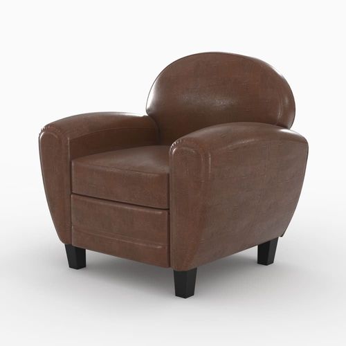 Ensemble Canapé Et Fauteuil Marron Foncé 3 Places - Club