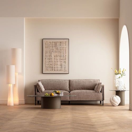 Table Basse En Grès Et Acier 120x60
