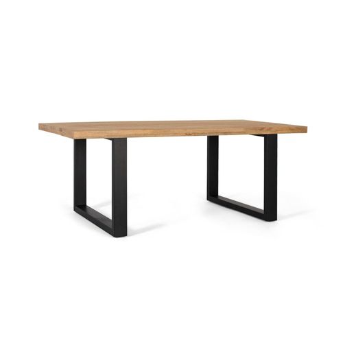 Table À Manger Avec Plateau Rectangulaire En Bois De Manguier 200 Cm