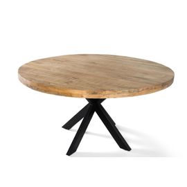 Table À Manger Ronde En Bois De Manguier, Diamètre 150 Cm