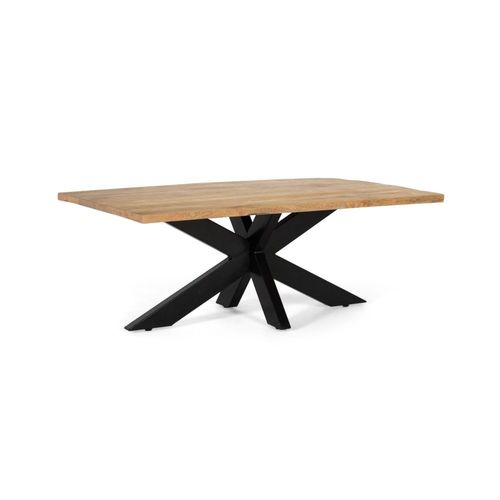 Table À Manger En Bois De Manguier Massif Avec Pieds Croisés