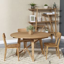 Table À Manger Ronde En Chêne Massif