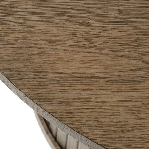 Table Basse Ronde Ø90 Cm Bois Foncé