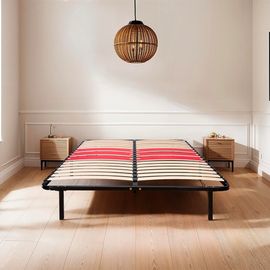 Sommier Cadre À Lattes Métal 160 X 200 Cm