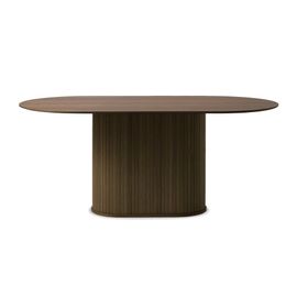 Table À Manger Ovale 180 Cm Bois Foncé