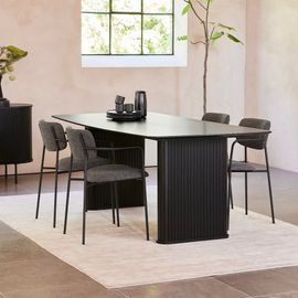 Table À Manger 190 Cm Bois Noir