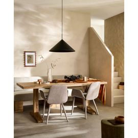 Canapé Mural En Bois De Chêne Avec Coussins Inclus Beige