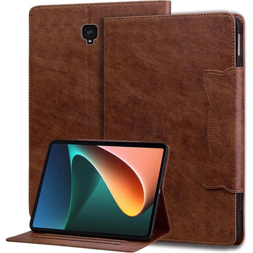 Coque Pour Tablette Samsung Galaxy Tab S4 10,5"" 2018 (Sm-T830/T835) Housse De Protection En Cuir Pu À Rabat Avec Fente Pour Carte Et Fonction Support Cover- Boucle Chat Marron[Sel6275156]