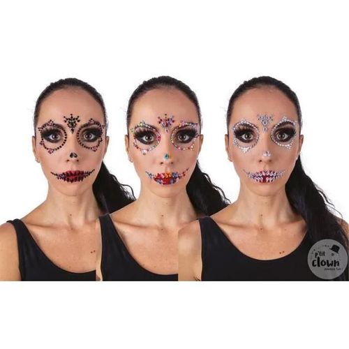 Strass Autocollant Halloween I - Ptit Clown - Maquillage De Déguisement - Maquillage Halloween - Modèle Aléatoire