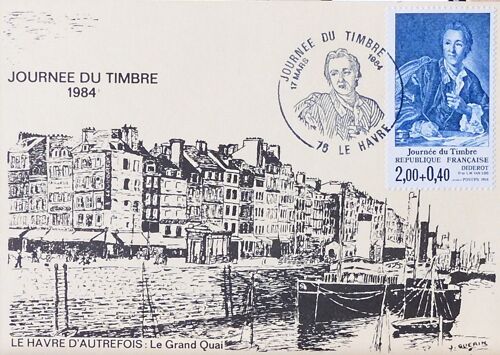 Carte Journée Du Timbre 1984 - Le Havre