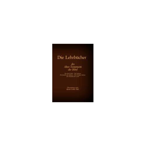 Die Lehrbücher Des Alten Testaments Der Bibel