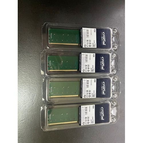 CRUCIAL Mémoire RAM 4Go DDR4 2666MHz UDIMM 1.2V CL19 CT4G4DFS8266