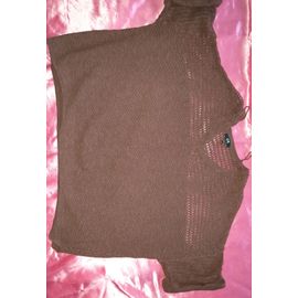 Pull Ajouré Coton Marron