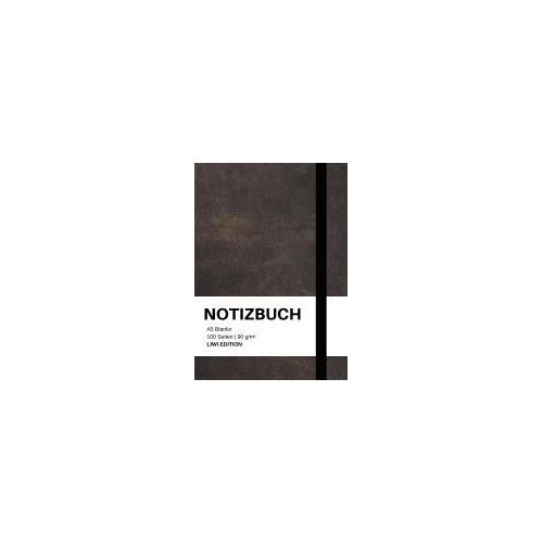 Notizbuch A5 Blanko - 100 Seiten 90g/M² - Soft Cover Schwarz - Fsc Papier