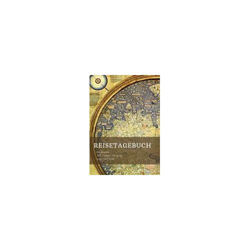 Reisetagebuch Zum Selberschreiben - A5 Blanko - 100 Seiten 90g/M² - Soft Cover - Motiv Weltkarte Mappa Mundi - Fsc Papier