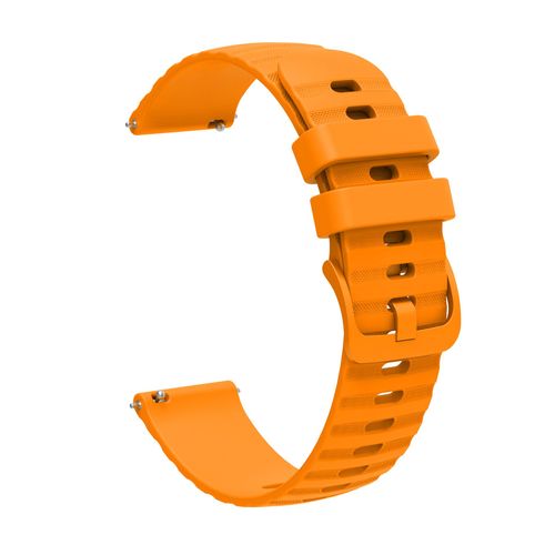 Bracelet De Montre En Silicone Orange 22 Mm Samsung Galaxy Watch 3 45 Mm/Gear S3 Classic, Huawei Watch Gt Runner/Gt2 Pro, Huami Amazfit Gtr 3, Garmin Venu 2, Fossil Gen 5 Carlyle /Julianna