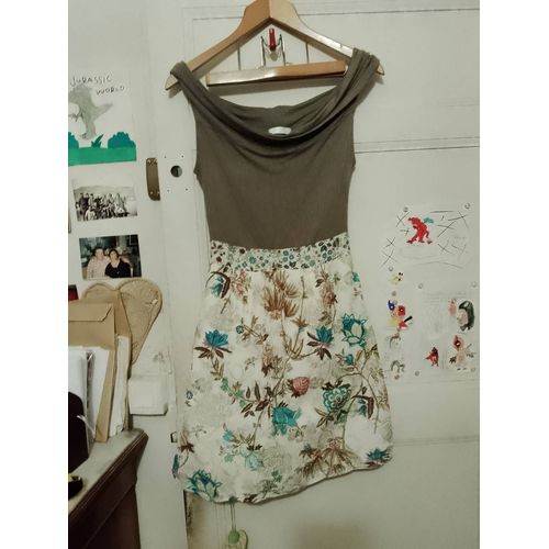 Robe Haut Gris Bas Coloré 34 Xs Promod.