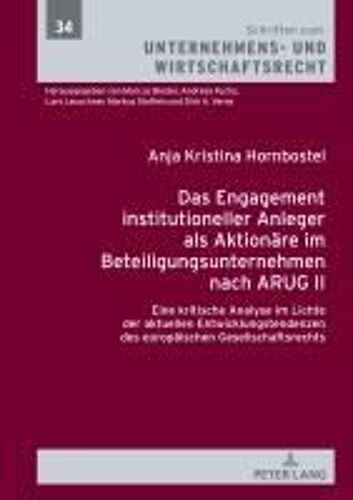Das Engagement Institutioneller Anleger Als Aktionäre Im Beteiligungsunternehmen Nach Arug Ii