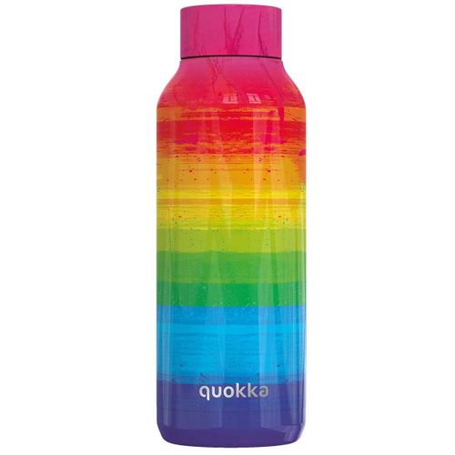 Bouteille Isotherme 510 Ml Inox Motif Arc-En-Ciel Étanche Quokka Multicolore