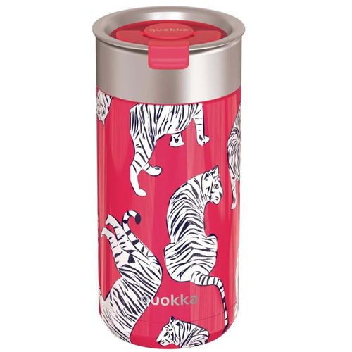 Gobelet À Café Isotherme 400 Ml Avec Infuseur Motif Tigres Quokka Rouge