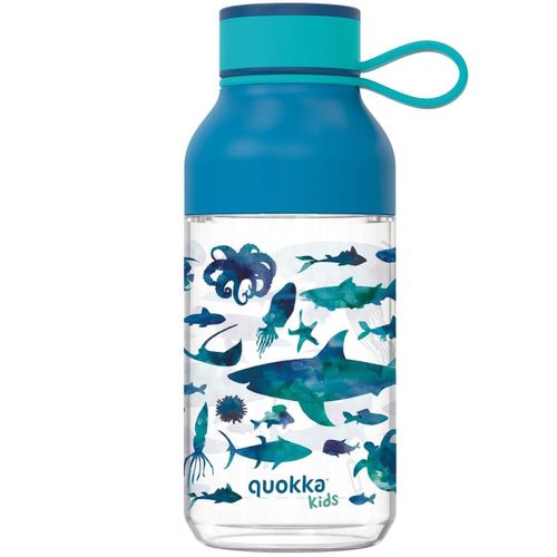 Gourde Pour Enfant 430ml Modèle Ice Kids Motif Animaux Marins Avec Sangle Quokka Bleu