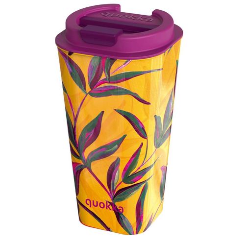 Gobelet Isotherme 450ml Double Paroi Anti-Fuite Hermétique Quokka Jaune