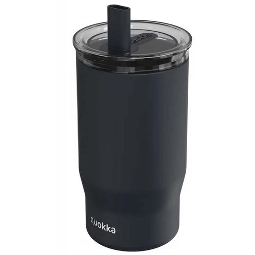 Bouteille Isotherme 720ml Modèle Mist Avec Paille Intégrée Quokka Noir