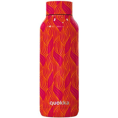 Bouteille Isotherme 510 Ml À Double Paroi Motif Feuillage Stylisé Quokka Orange