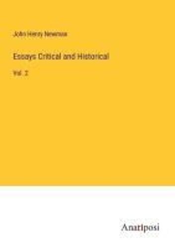 Essays Critical And Historical