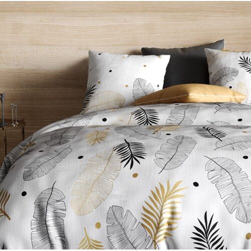 Parure Housse De Couette Coton Imprimée + 2 Taies 220x240 Cm