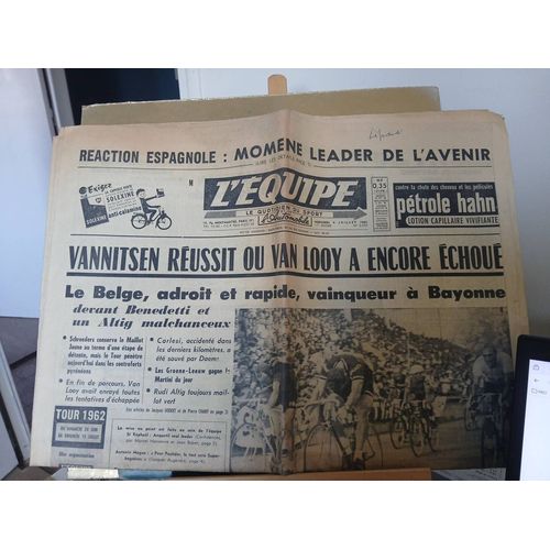 L'Equipe N°5055 4/7/1962 Vannitsen Momene