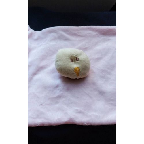 Doudou Plat Rose Poussin