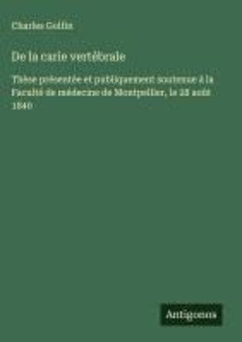 De La Carie Vertébrale