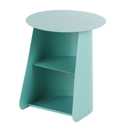 Table De Chevet En Métal Vert D'eau