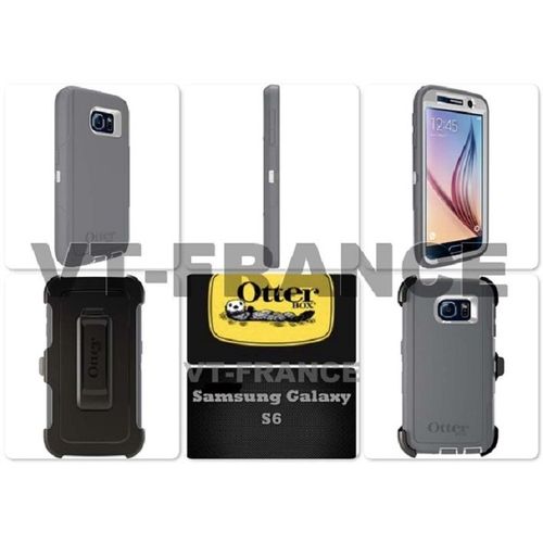Coque Anti Choc OtterBOX Defender pour Samsung, Smartphone: Galaxy S6 Gris