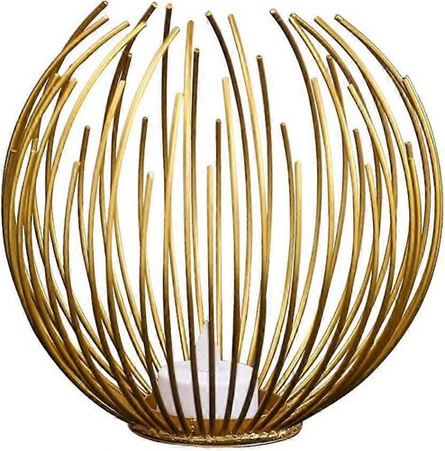 Bougeoir de style européen, bougeoir géométrique en fer, bougeoir artisanal en métal