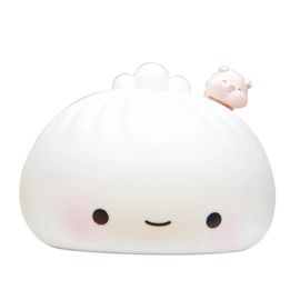 Veilleuse Led Lumière Douce Haute Élasticité Enfants Cadeau Petits Pains Commandes Tactiles Veilleuse Pour Enfants