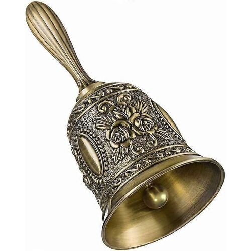 Promotion D'hiver,Cloche,Cloche,Cloche De Restaurant,Cloche De Table Cloche Classique Pour L'école,Dîner De Réception,Service D'hôtel,Bronze,5,5 X 5,5 X 11,3 Cm