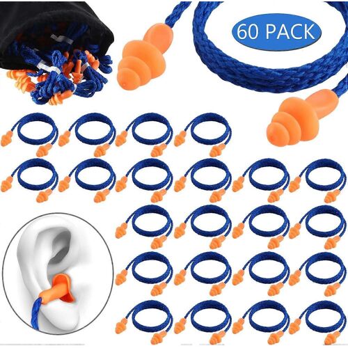 Bouchons D'oreille Filaires Silicone Réduction Du Bruit Protection Auditive Douce Bouchons D'oreille Caoutchouc Réutilisable 