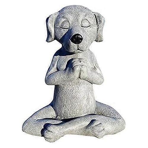 Ventes promotionnelles Méditation Chien Statue Yoga Chien Jardin Décor Bouddha Art Sculptures Maison Ornement Décoration de Jardin,Décoration de la Maison (Méditation Chien S