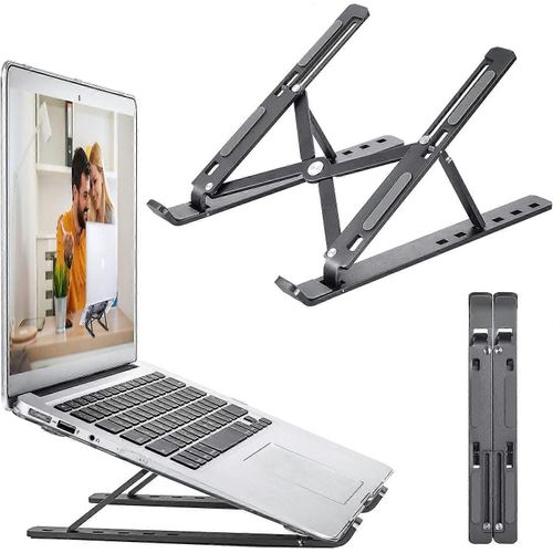 Nouveau support d'ordinateur portable 1pcs approprié,support d'ordinateur portable réglable en hauteur,aluminium pliable ergonomique