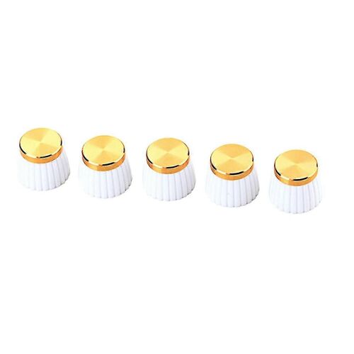 5pcs Ampli Guitare Amplificateur Boutons Blanc Guitare Volume Boutons Appuyer Boutons
