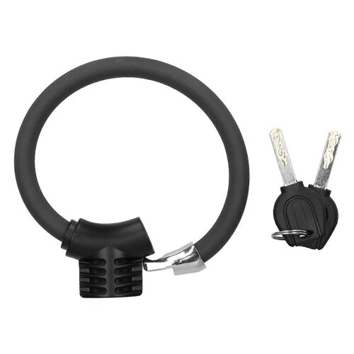 Mini Anneau Antivol Pour Vélo, Câble Antivol Réfléchissant En Alliage De Zinc, Accessoire De Vélo (Noir Mat)