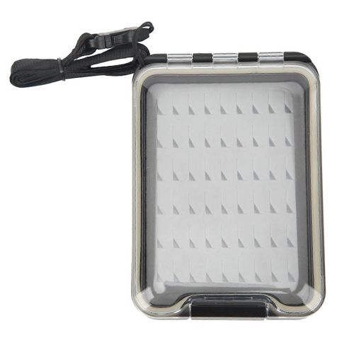 Boîte De Pêche À La Mouche Transparente Grande Capacité Portable Étanche À La Mouche Leurres Case Avec Lanière Pour La Pêche