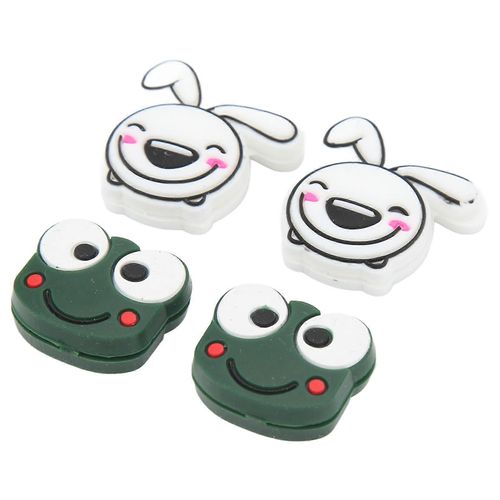 4 Pcs Raquette De Tennis Amortisseur De Vibrations Dessin Animé Forme Animale Tennis Amortisseur Grenouille 2,2 Cm / 0,9 Pouces Lapin 2,8 Cm / 1,1 Pouces
