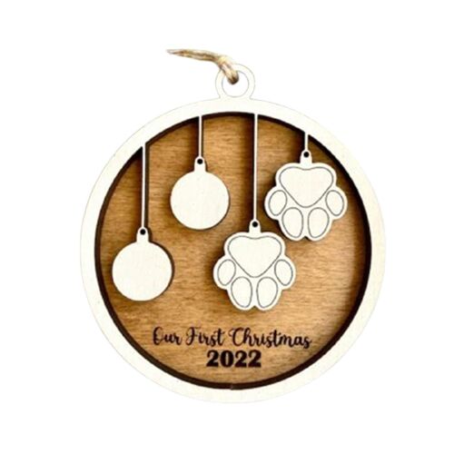 Décoration de Noël arbre de Noël suspendu pendentif inachevé famille en résine