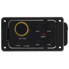 -10b 4 Band Eq Equalizer Préampli Micro Guitare Avec Tuner Hard Bridge Micro Piezo Pour Guitare 36 Et 38 Guitare Acoustique Avec Couvercle De Cheville D'extrémité