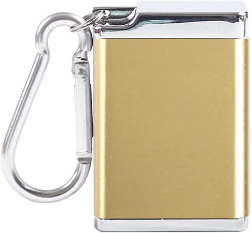 Mini cendrier poche voyage porte-cendres portable avec mousqueton pour hommes femmes or,porte-clés porte-cendres