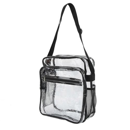 2024Clear Messenger Bag PVC Imperméable Visible Fermeture Éclair Design Bandoulière Tote Bag Sac à bandoulière pour les achats de voyage